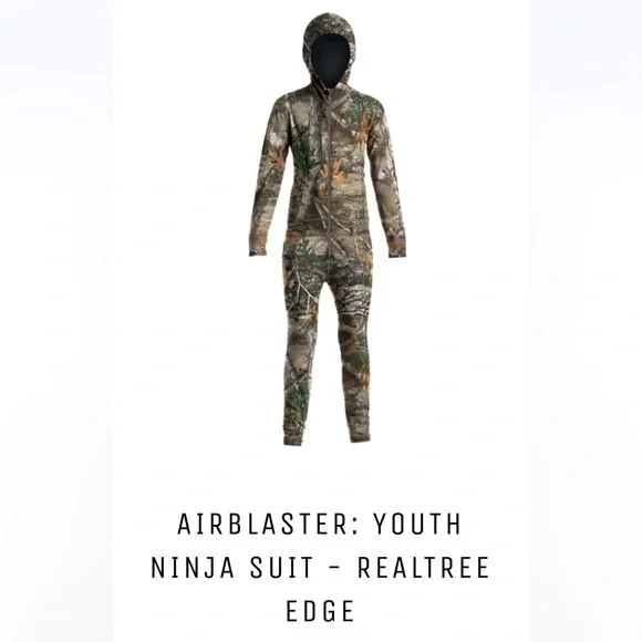 Airblaster Youth S 6-8 Ninja Suit One Piece Camouflage Realtree Camo Base Layer - Picture 8 of 8